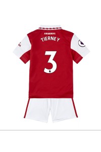 Fotbalové Dres Arsenal Kieran Tierney #3 Dětské Domácí Oblečení 2022-23 Krátký Rukáv (+ trenýrky)